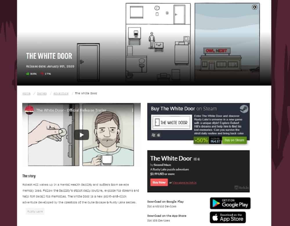 The White Door homepage